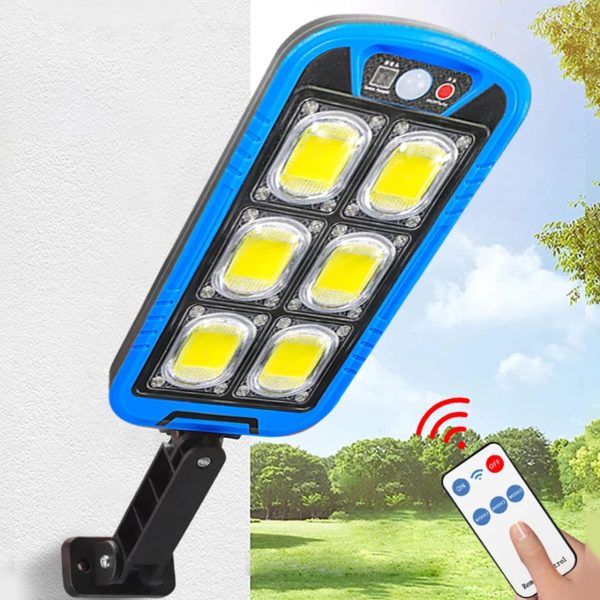 Solar Street Cob Light With Sensor Zb-150b | Motion Sensor Security Streetlights For Parking Lot – Remote Control